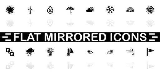 Weather - Flat Vector Icons