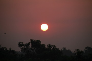 Obraz premium full moon over the lake