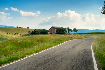 Mountain landscape between Bardi and Borgotaro