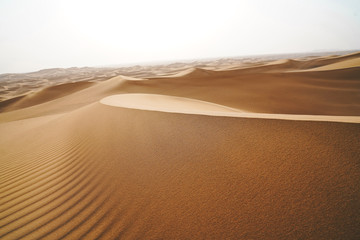 Landscape of sand dunes desert