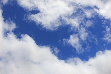 さわやかな青空と白い雲