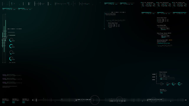 Advance motion graphic futuristic user interface head up display screen with Holographic electromagnetic engine with gravitational fields energy particles wave and digital data telemetry information