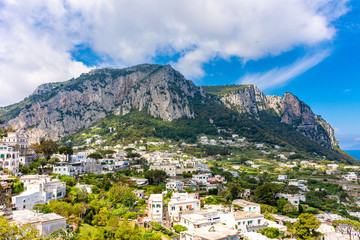 Italy, Capri, view from Piazza Umberto