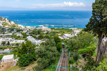 Italy, Capri, view from Piazza Umberto