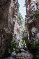 Natural sight canyon of Avakas on Cyprus, formed the river.