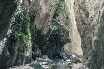 Natural sight canyon of Avakas on Cyprus, formed the river.
