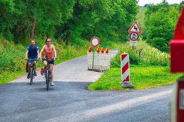 Radfahrer in der Eifel