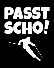 Passt Scho! Skifahrer (Weiß)