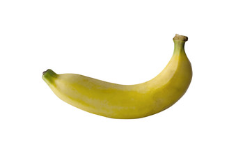 Banana on white background.