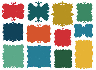 Set of hand drawn frames