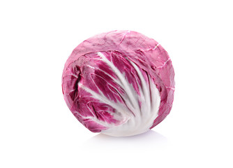 Obraz premium closeup radicchio isolated on a white background