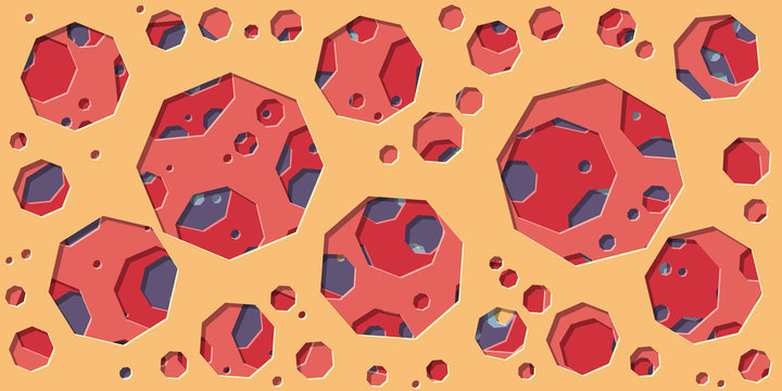 Abstract Generative Art color distributed plygon holes background illustration