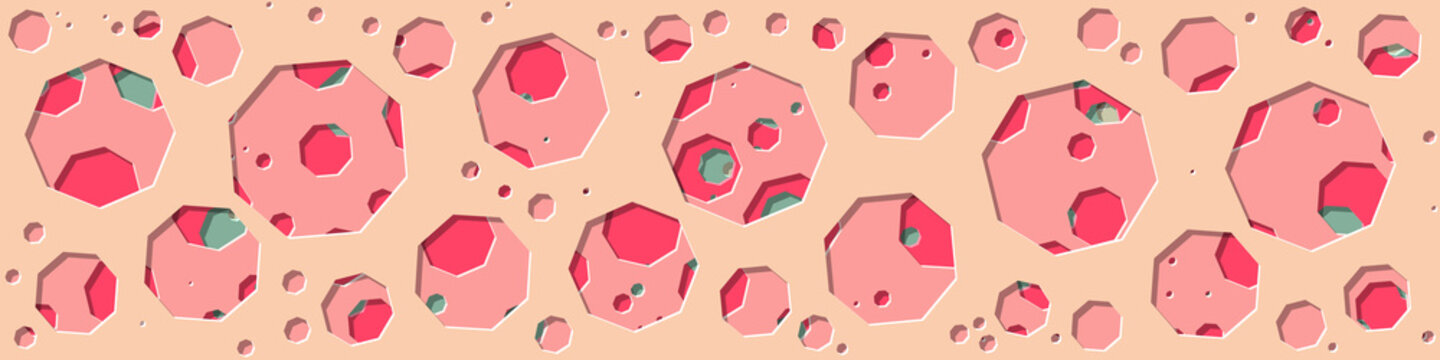 Abstract Generative Art color distributed plygon holes background illustration