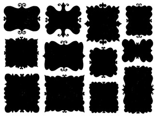 Set of hand drawn frames