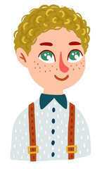 Vector illustration with cute boy