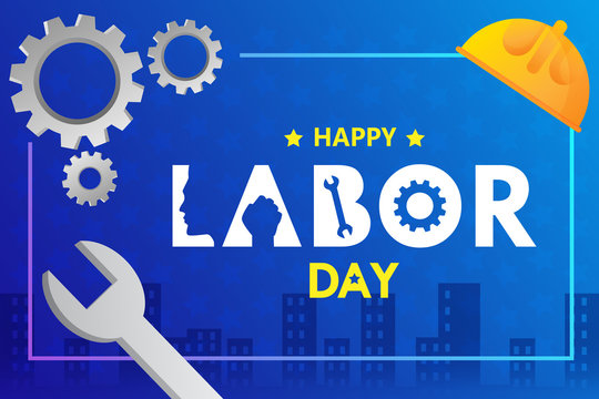 Labor day background design vector template graphic or banners  illustrations