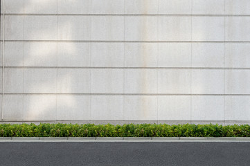street wall background ,Industrial background, empty grunge urban street with warehouse brick wall