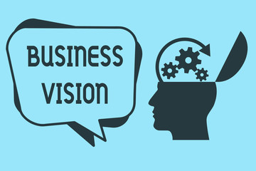 Word writing text Business Vision. Business concept for grow your business in the future based on your goals.