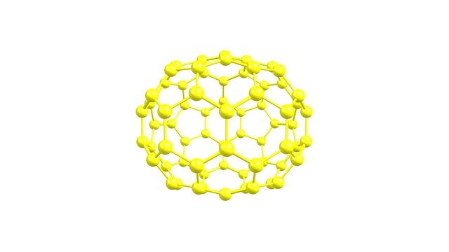 Fullerene C70 molecule isolated rotation