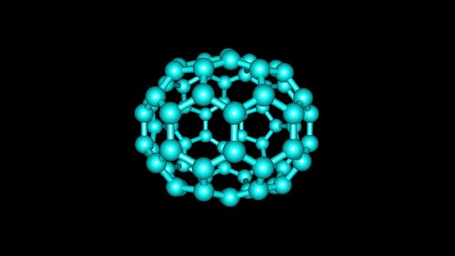 Fullerene C70 molecule isolated rotation