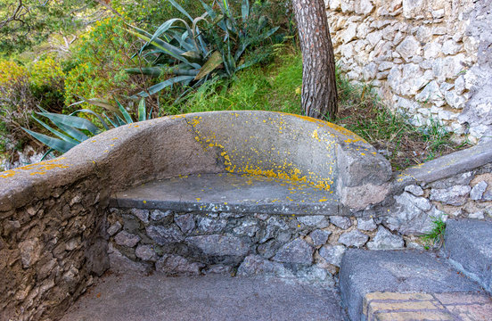 Italy, Capri, detail of path that leads to the Faraglioni