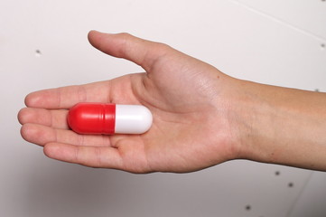 pills in hand