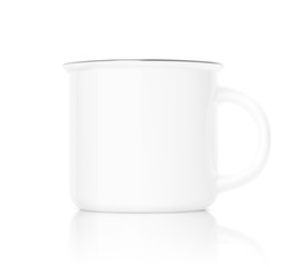Realistic blank cup mockup isolated on white background. Vector illustration. Can be use for your design. EPS10.