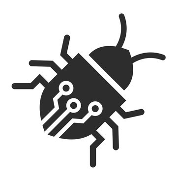 Circuit bug vector icon