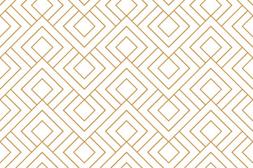 The geometric pattern with lines. Seamless vector background. White and gold texture. Graphic modern pattern. Simple lattice graphic design
