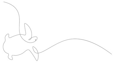 Turtle swimin on sea, vector illustration	