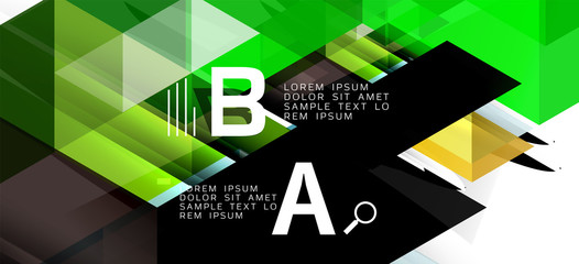 Abstract triangle pattern, colorful backdrop. Presentation template. Modern textured shape. Trendy modern style