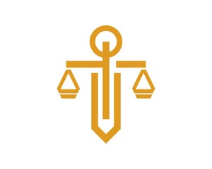 Scale of justice line 