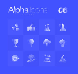 Metaphors Alpha Icons Set