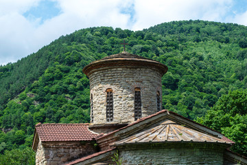 10th century ancient Christian church, Nizhnearhizy temples, Northern Zelenchuk temple, stone...