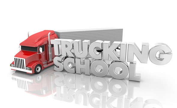 Trucking School CDL Drivers License 3d Illustration
