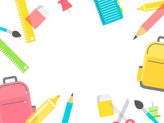 Back to school poster template, vector illustration