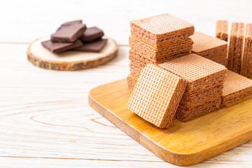 chocolate wafers with chocolate cream