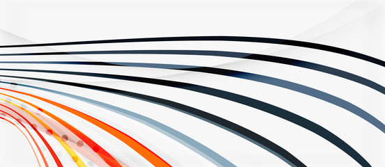 Trendy color stripes lines wave, great design for any purposes. Vector line pattern. Vector geometric background