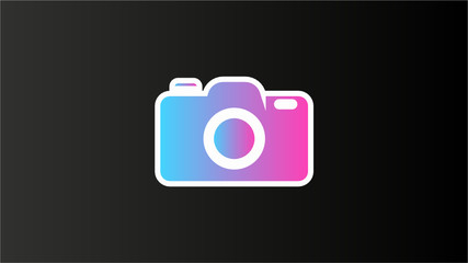 Dream Icon -Camera- Blue Purple Pink Gradient Icons design for print, website and presentation