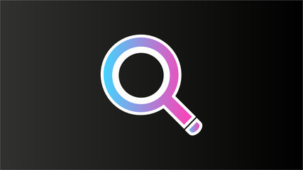 Dream Icon -Search- Blue Purple Pink Gradient Icons design for print, website and presentation