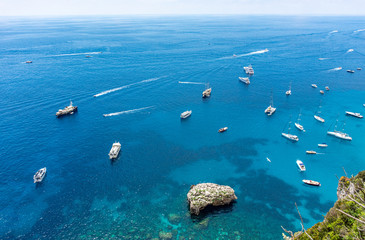 Italy, Capri, typical panorama from the streets