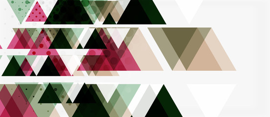 Obraz premium Vector triangle geometric abstract composition background. Retro vector illustration. Ornament illustration