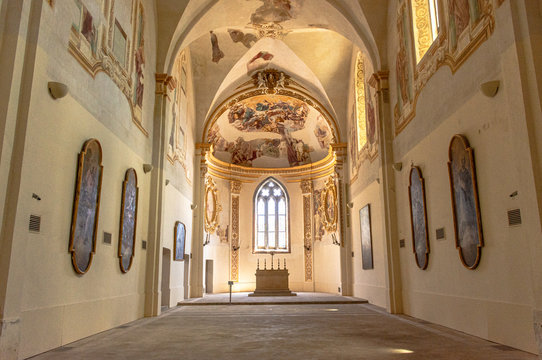 Italy, Capri, frescoes in a Charterhouse
