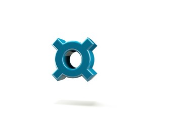 punctuation marks. with background, 3d image