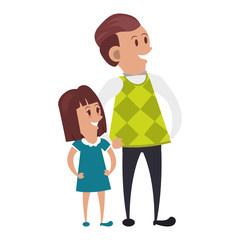 fathers day family celebration cartoon