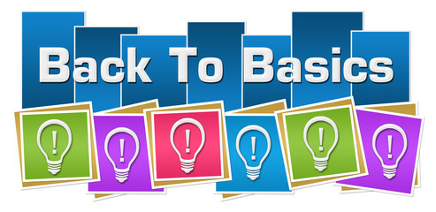 Back To Basics Bulbs Blue Colorful Squares Boxes 
