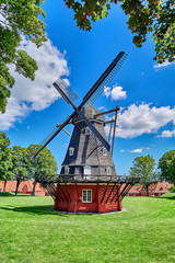 Historical windmill in Copenhagen, Denmark