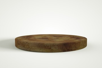  3d rendering metal podium minimal white wall scene