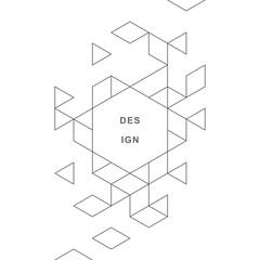 Abstract geometric technological background. Vector creative design.