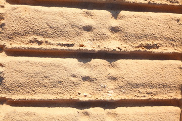 Reifenspuren, Sand, Braune Sandfläche, Schatten, Hintergrundbild, Textur